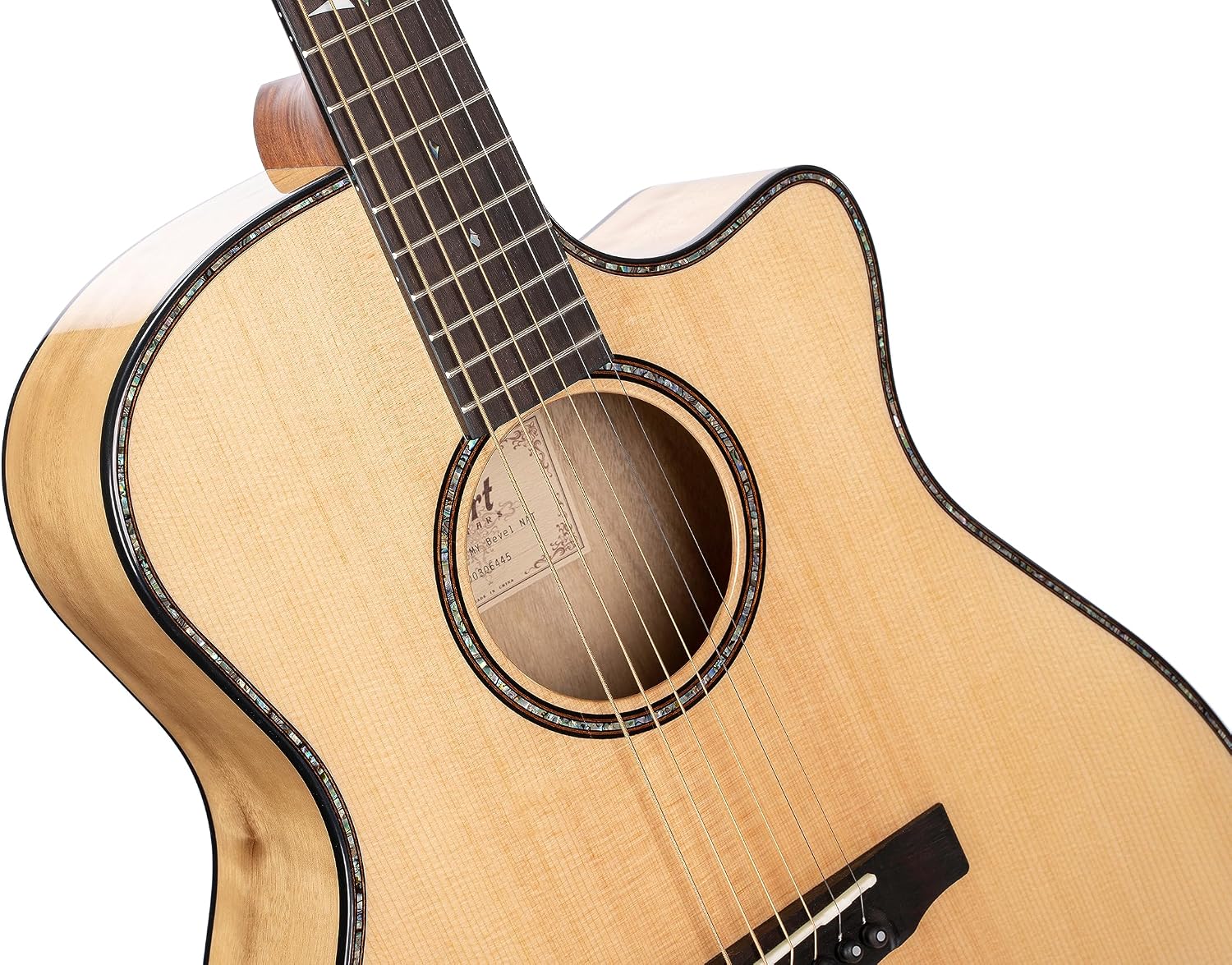 Cort 6 String Acoustic-Electric Guitar, Right, Natural Glossy, Full (GAMYBEVELNAT-U)