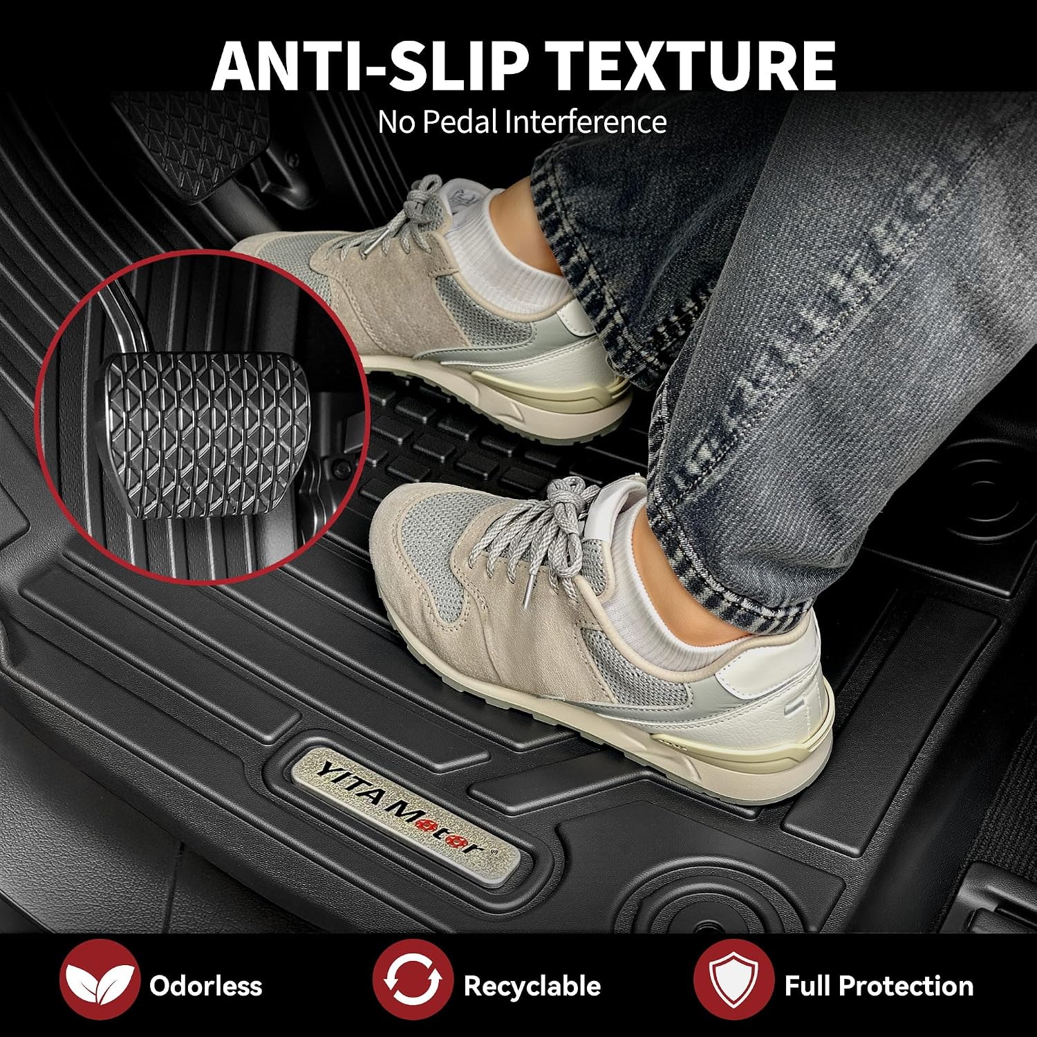 YITAMOTOR Floor Mats & Cargo Liner for Mazda CX-50 CX50 2023-2026 (Not for Hybrid, Not Fit for CX-5 CX5), All-Weather Protection TPE 1st, 2nd Row and Trunk Mats Full Set Accessories Black