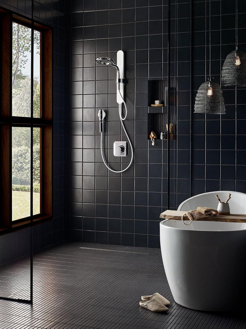 Moen N207C0CH Spa Shower including Rainshower, Handshower and Magnetic Dock, Chrome/White