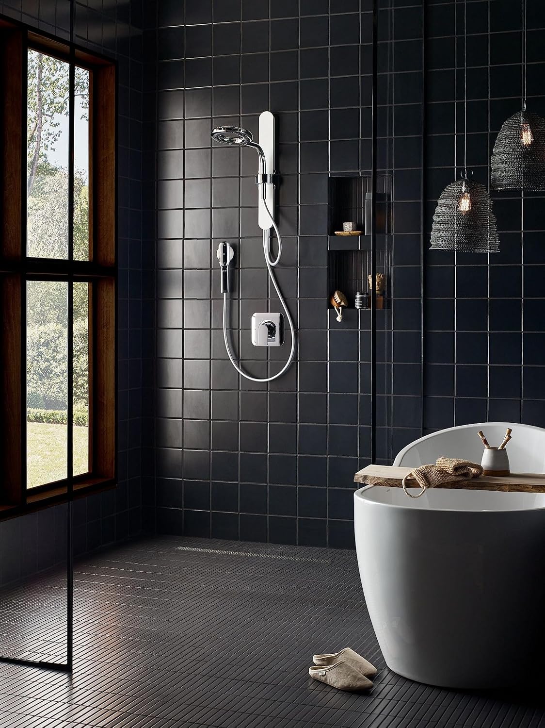 Moen N207C0CH Spa Shower including Rainshower, Handshower and Magnetic Dock, Chrome/White