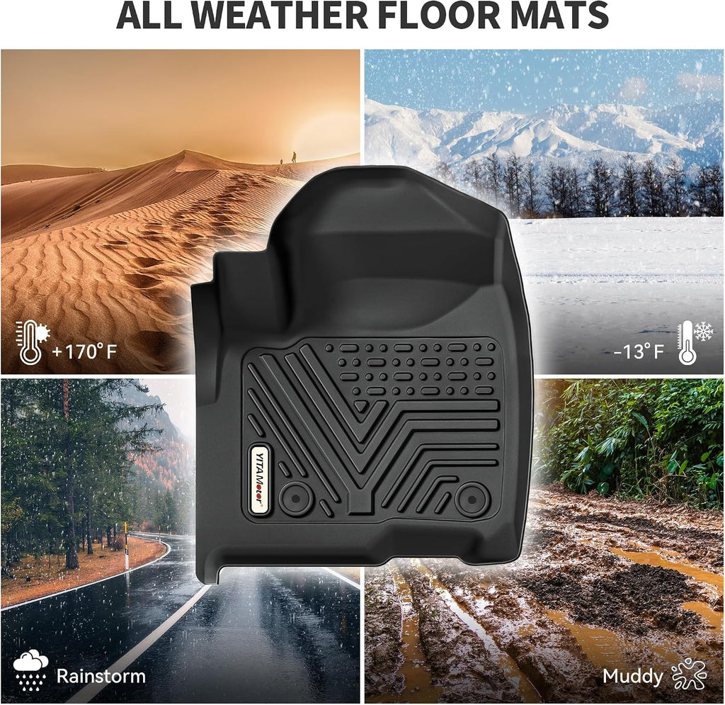 YITAMOTOR Floor Mats Fit for Honda Odyssey 2018-2026, All-Weather Floor Liners Set Custom Fit for Front 1st, 2nd & 3rd Row,Car Accessories Black