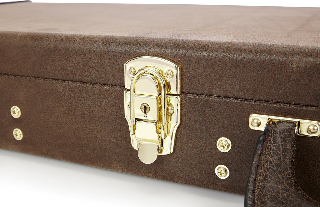Gator Cases Deluxe Wood Case for Electric Guitars, Vintage Brown Exterior (GW-ELEC-VIN)