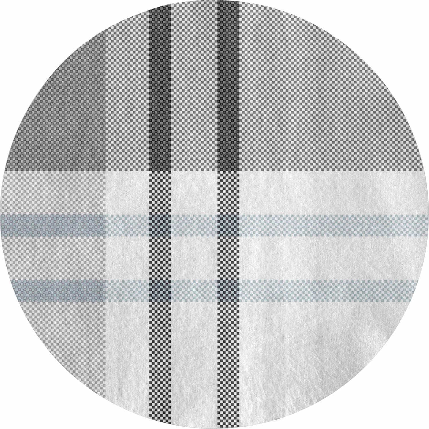 Dormisette Luxury German Flannel Sheets & Pillowcases Set, Warm Breathable Cotton Flannel Bedding with Deep Pockets, Brushed for Extra Softness, Oeko-Tex (Blue/Gray Plaid, King)