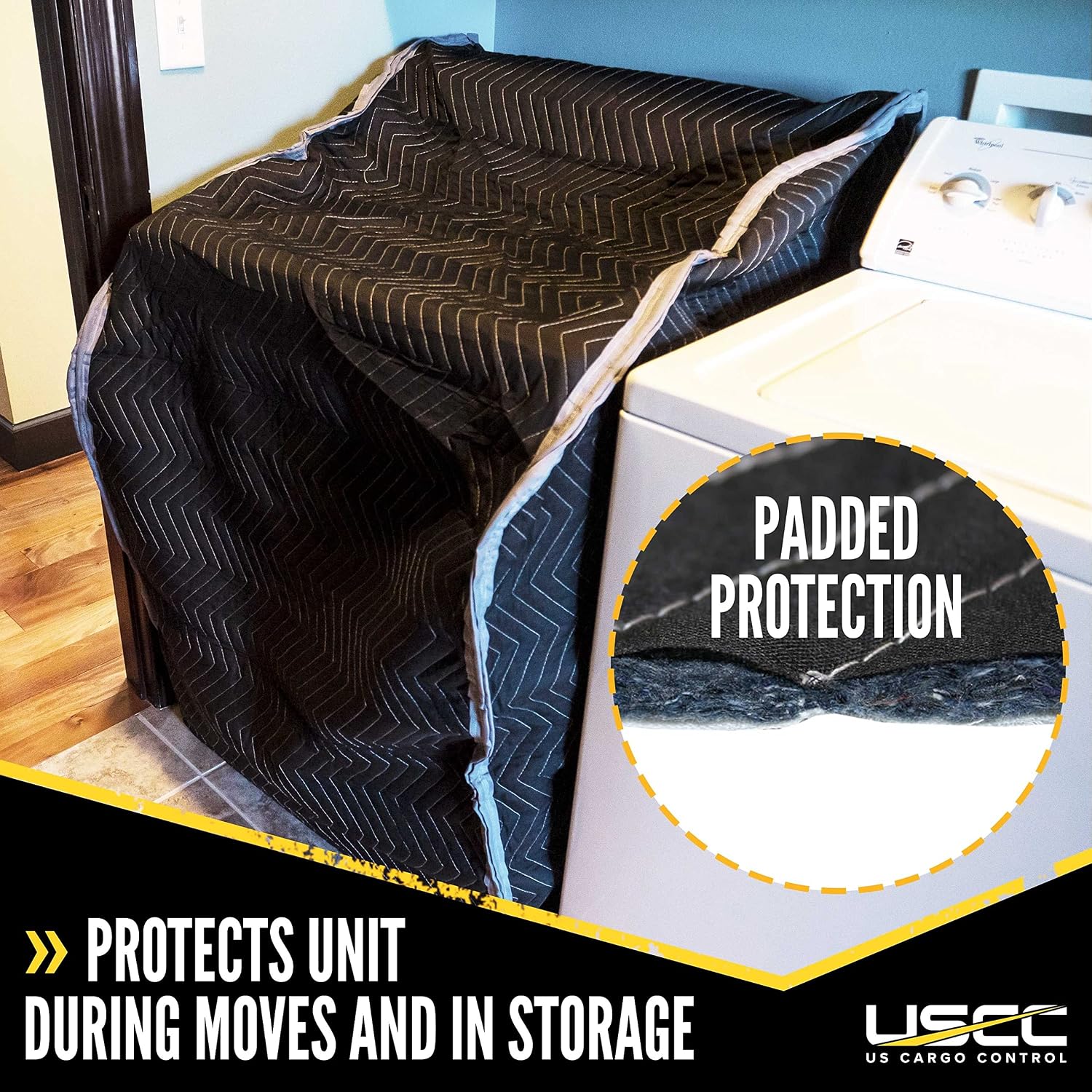 US Cargo Control Washer and Dryer Covers 30' x 46' (2-Pack), Quilted Washer Dryer Covers for Moving and Storage, Cotton/Polyester Furniture Pads for Moving and Storage, Can Use on Oven Ranges