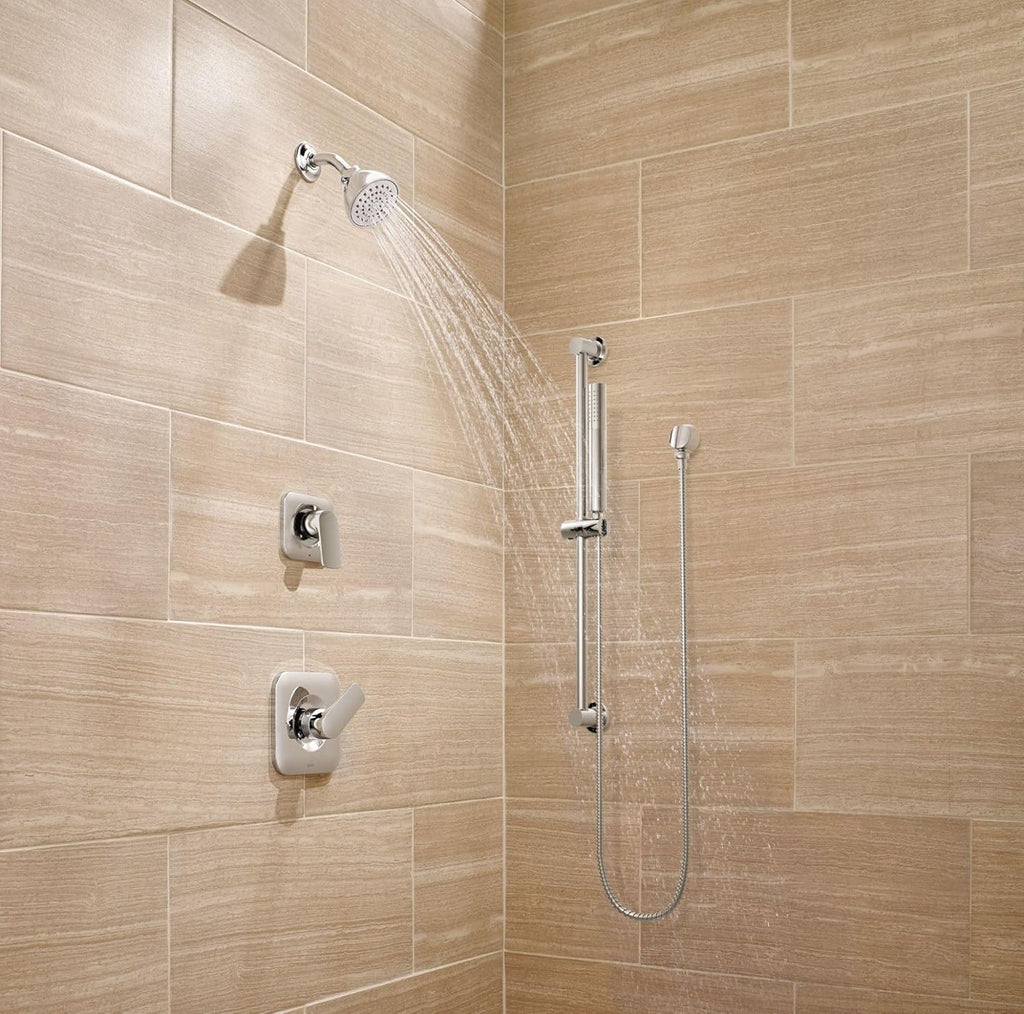 Moen Chrome Modern Eco-Performance Handshower Handheld Shower with 30-Inch Slide Bar and 69-Inch Metal Hose, 3887EP