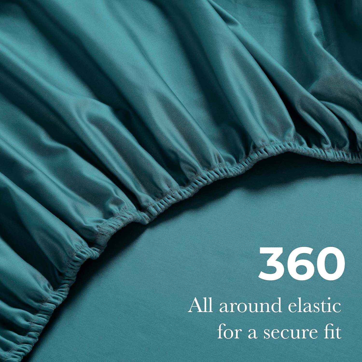 Superior Egyptian Cotton 4 Piece Sheet Set, 650 Thread Count, Eco-Friendly, Sustainable Sheets, Ultra-Soft Basics, Solid, Deep Pocket Fitted Sheet, Flat Sheet, Pillowcases, California King, Caribbean